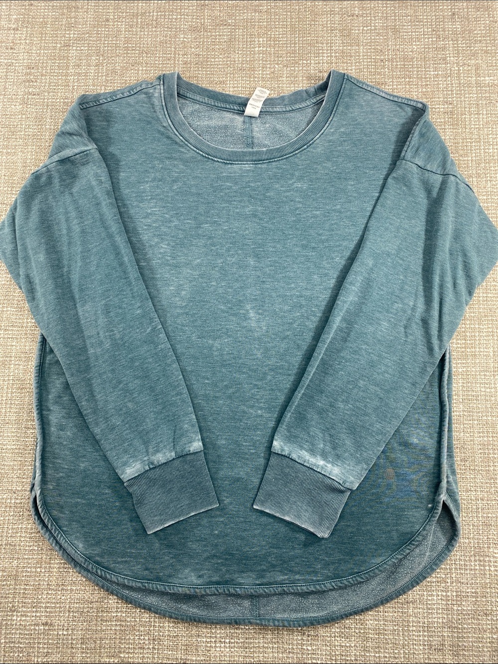 Balance Collection Teal Crewneck Long Sleeve Sweater